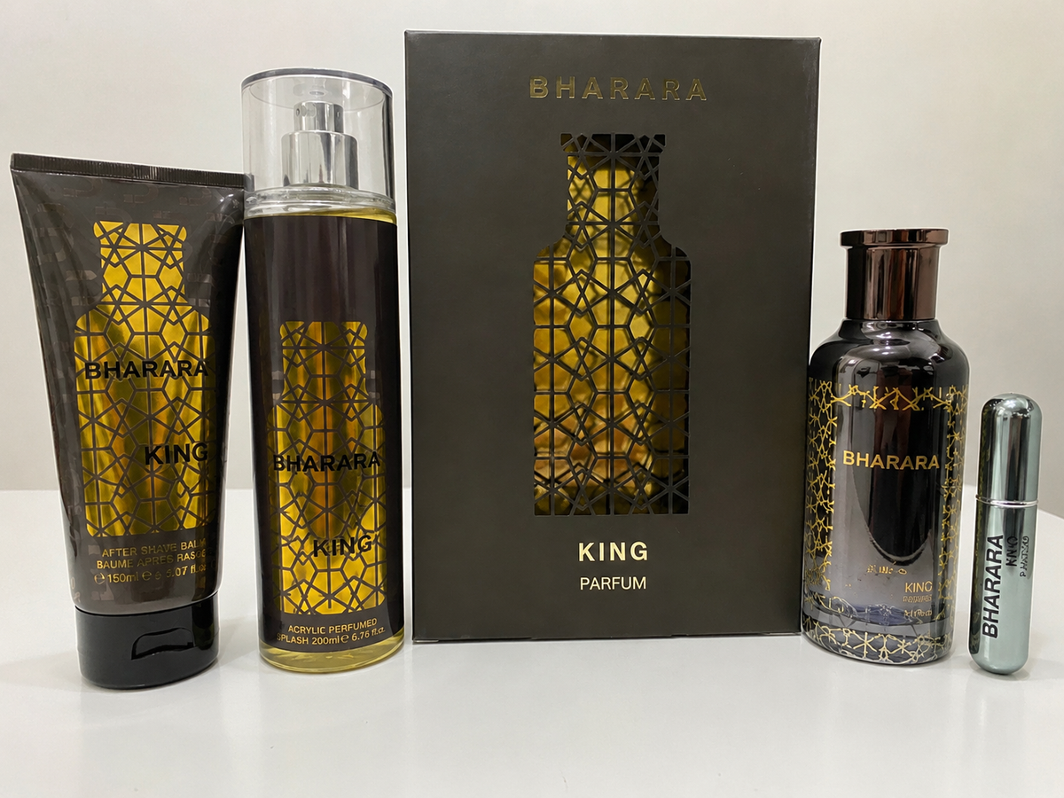 Combo Baharara King | Perfume + crema + splash + Perfumero GRATIS